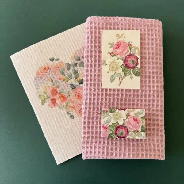 Geschenkset Rose Handtuch und Seife