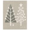 Schwammtuch Forest of pearls on grey