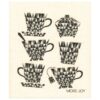 Schwammtuch Teacups, black