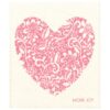 Schwammtuch Wedding heart white